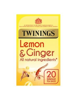 Twinings Lemon &Ginger 20 tea bags 30g