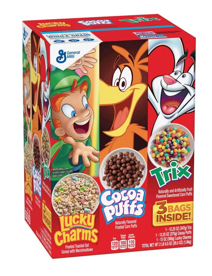 GENERAL MILLS LUCKY CHAM, COCOA POPS & TRIX