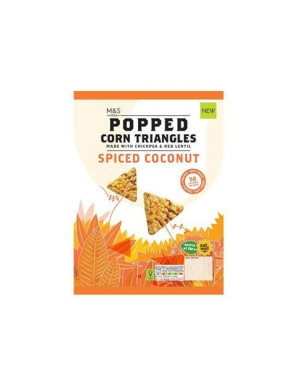 M&S POPPED CORN TRIANGLES SPICED COCONUT